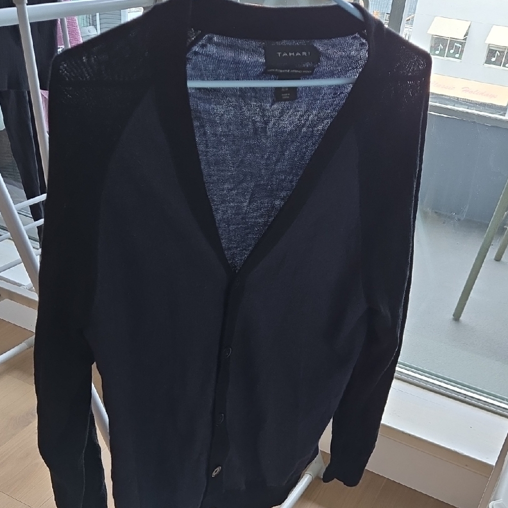 Tahari Men's Dark Cardigan Sweater